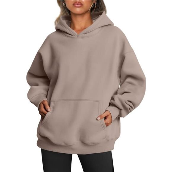 Womens Oversized Hoodies‎ Fleece Sweatshirts Long Sleeve Sweaters Fall Pullover - Picture 1 of 6